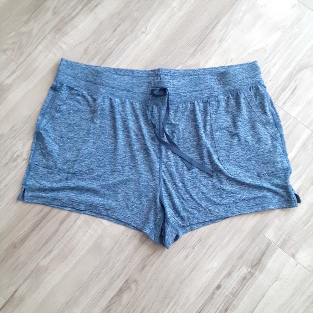 90 Degree By Reflex Heathered Blue Athletic Shorts ( XXL  )